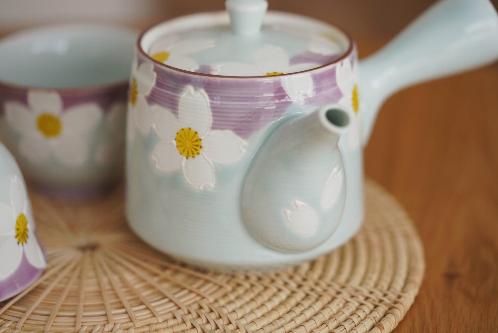 purple sakura teapot suit