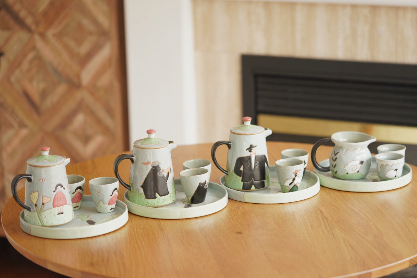 Jingdezhen ceramics  闹米作家 Teapot suit and Milk jug suit