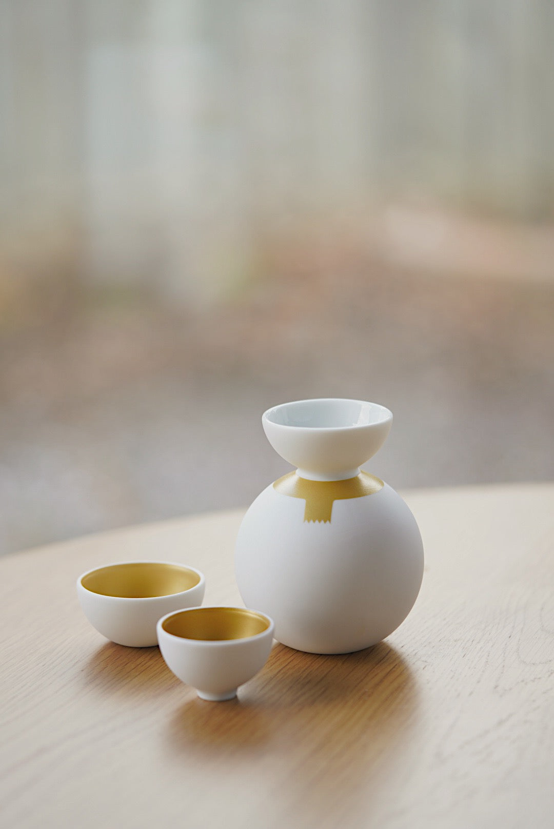 ceramic japan snowman sake set