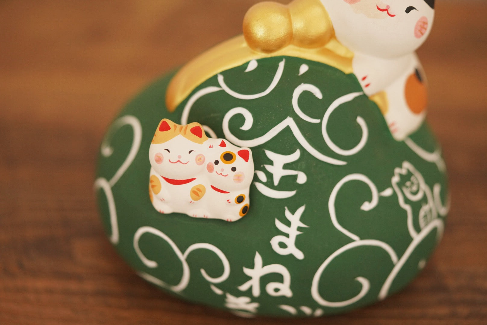 Bag piggy bank Cat and frog