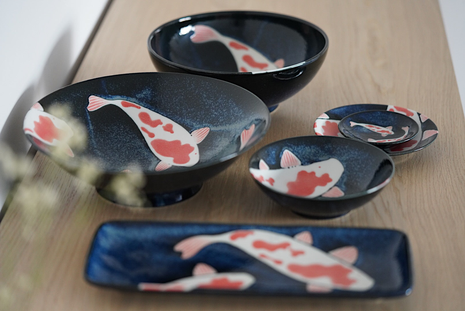 Colored Carp Ramen Bowl Made in Japan