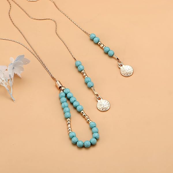 14 Pcs Bohemian Turquoise Jewelry for Women Men Western Turquoise Set Western Adjustable Belt Rings and Necklace Vintage Turquoise Drop Earrings Bracelet Western Boho Turquoise Jewelry for Women