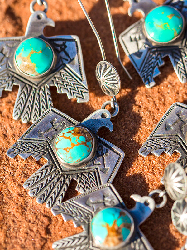 Silver T-bird Earrings