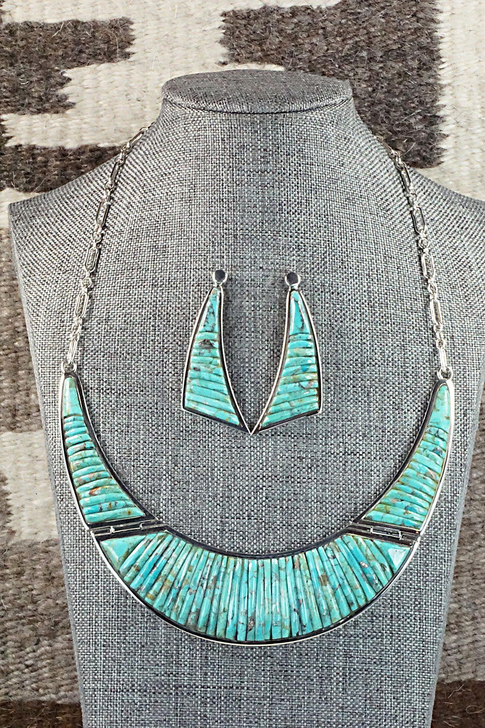 Turquoise & Sterling Silver Necklace Set - Pete Sierra