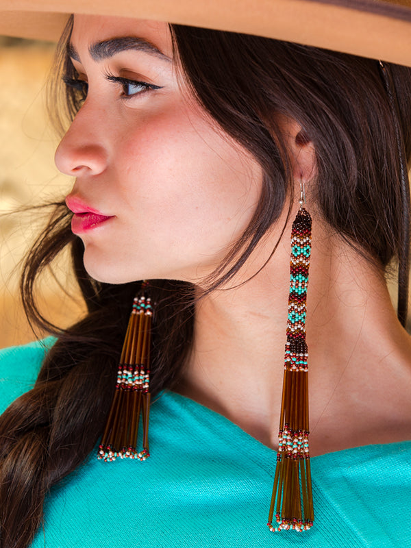 Beaded Waterfall earrings