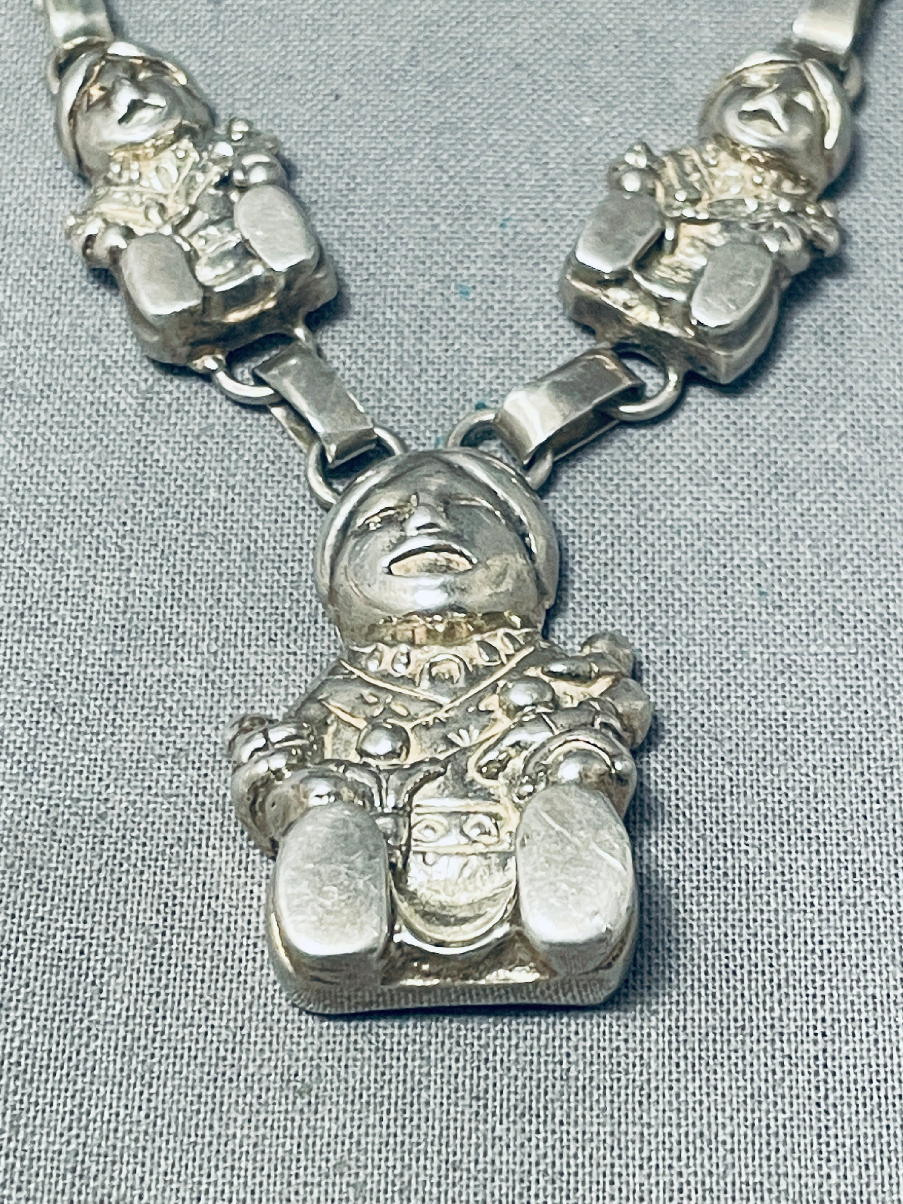 More Detailed Vintage Southwest Sterling Silver Necklace