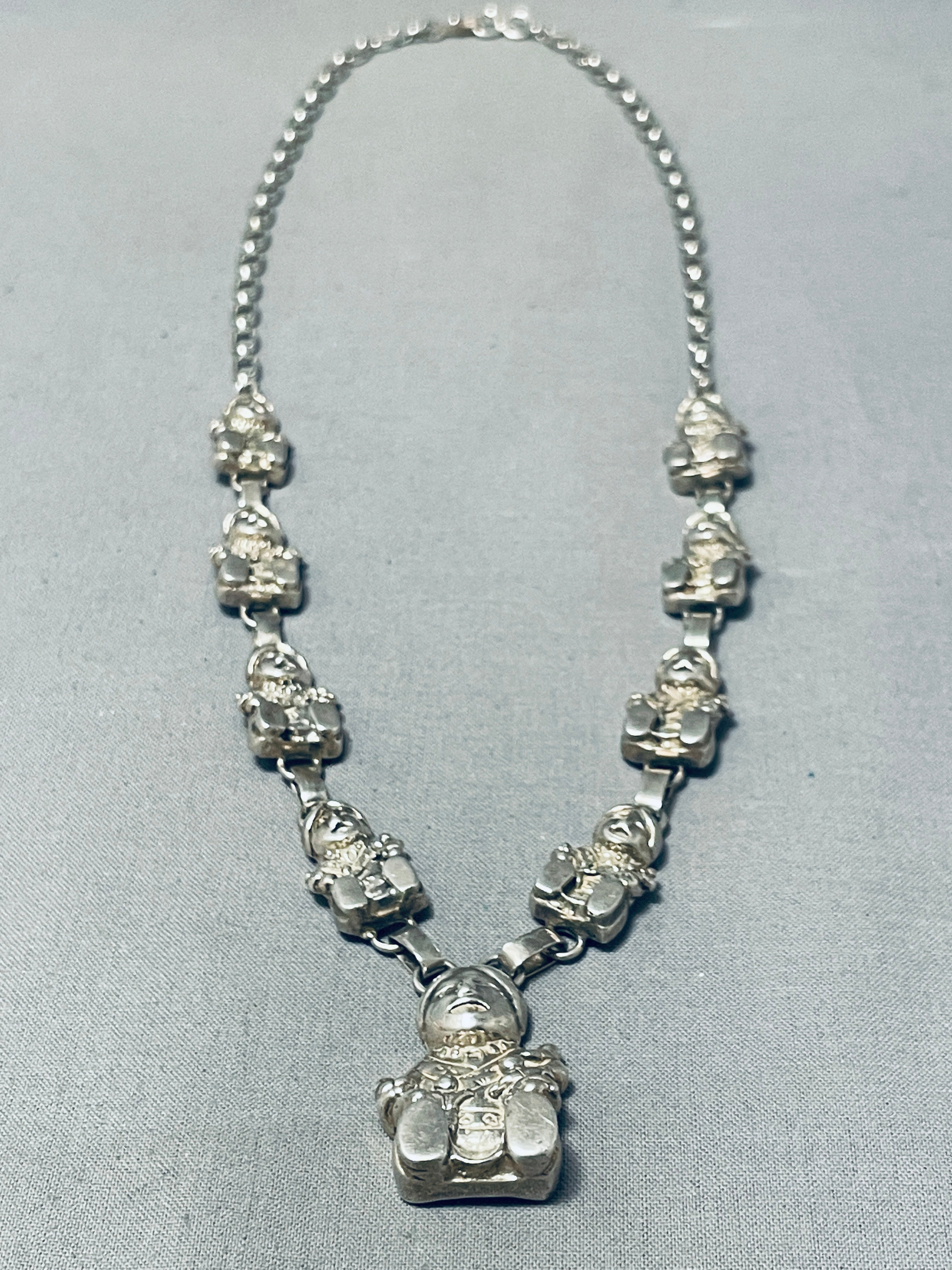 More Detailed Vintage Southwest Sterling Silver Necklace