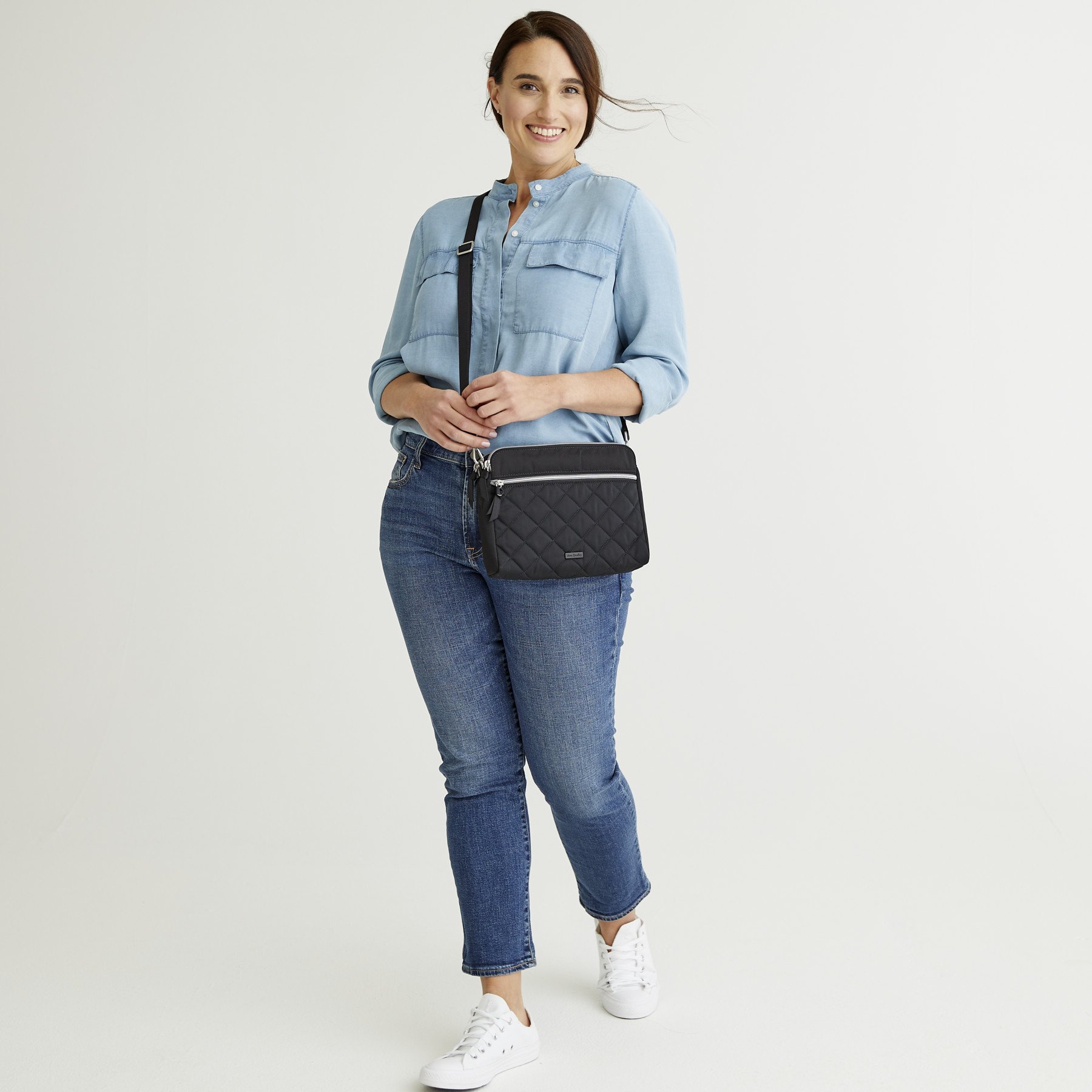 Triple Compartment Crossbody Bag