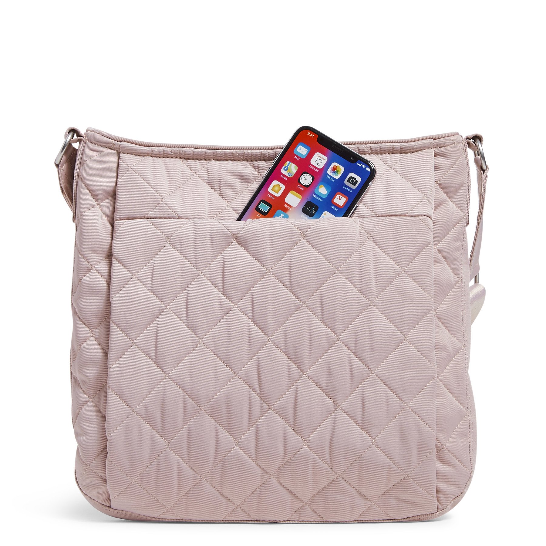 Triple Zip Hipster Crossbody Bag