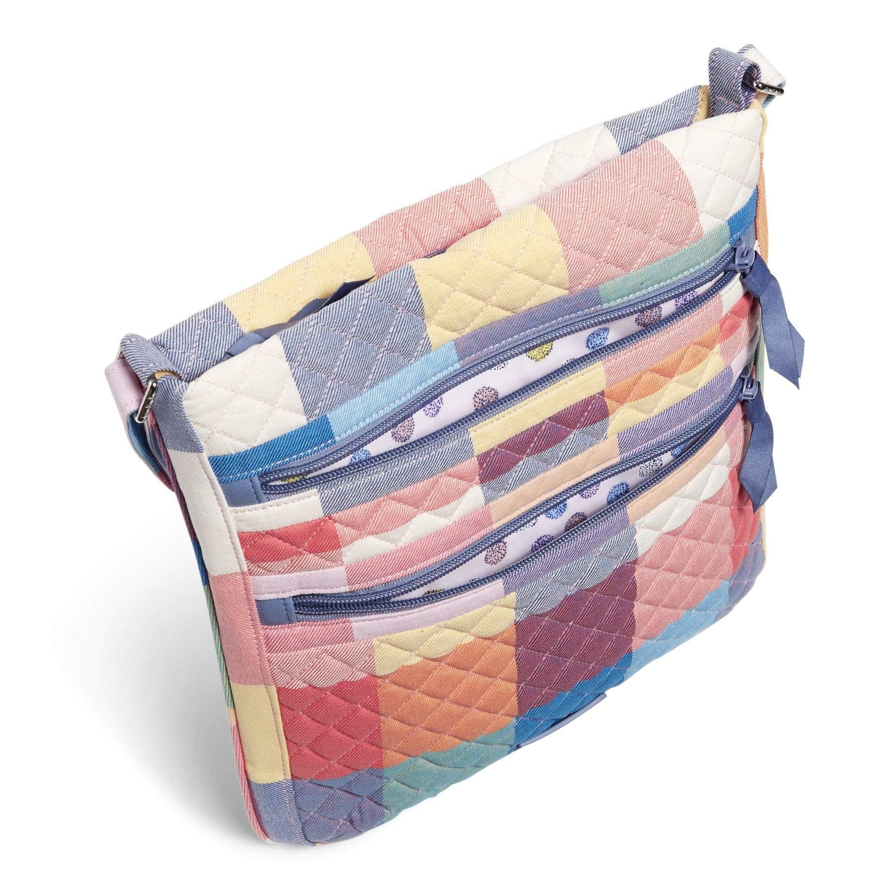 Triple Zip Hipster Crossbody Bag