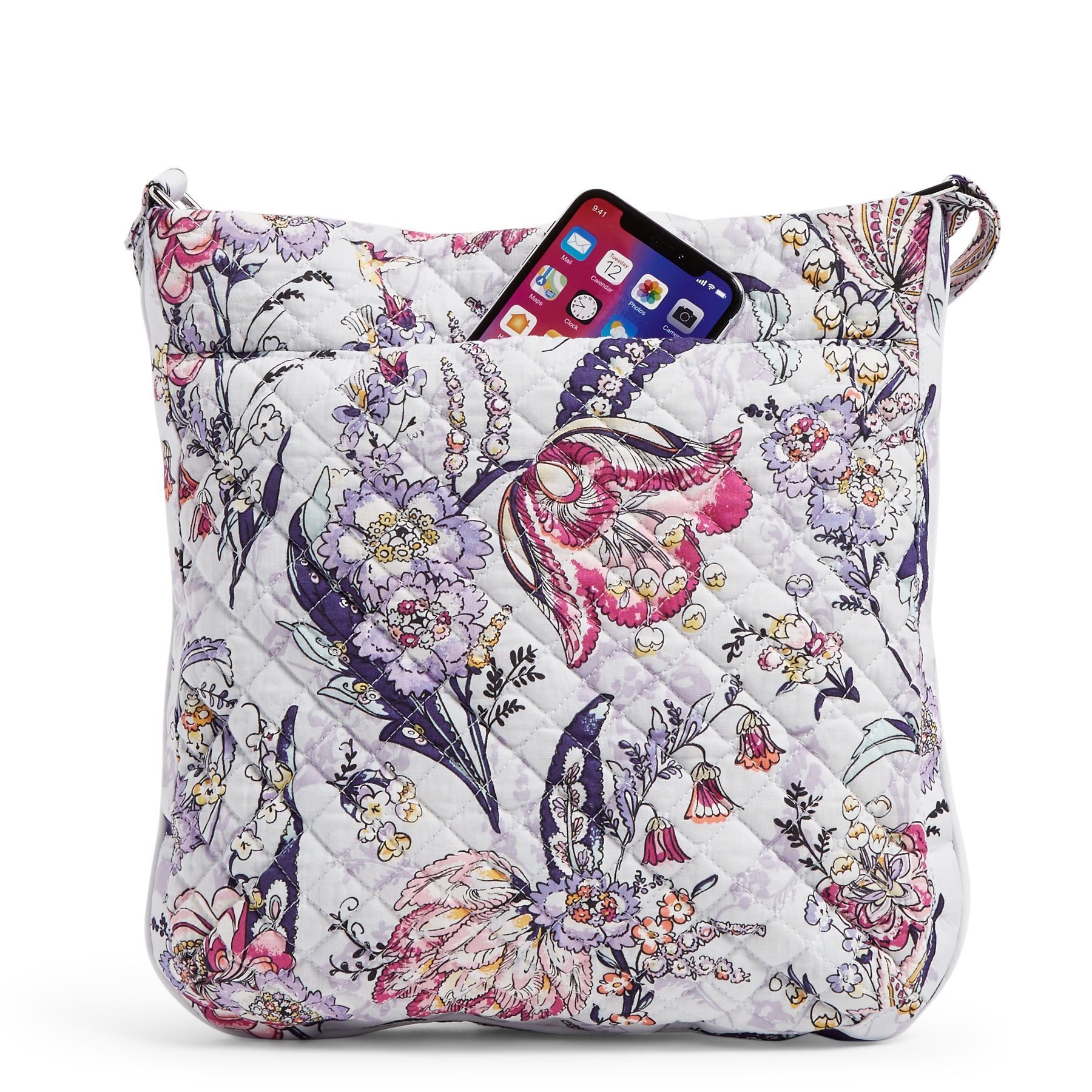 Triple Zip Hipster Crossbody Bag