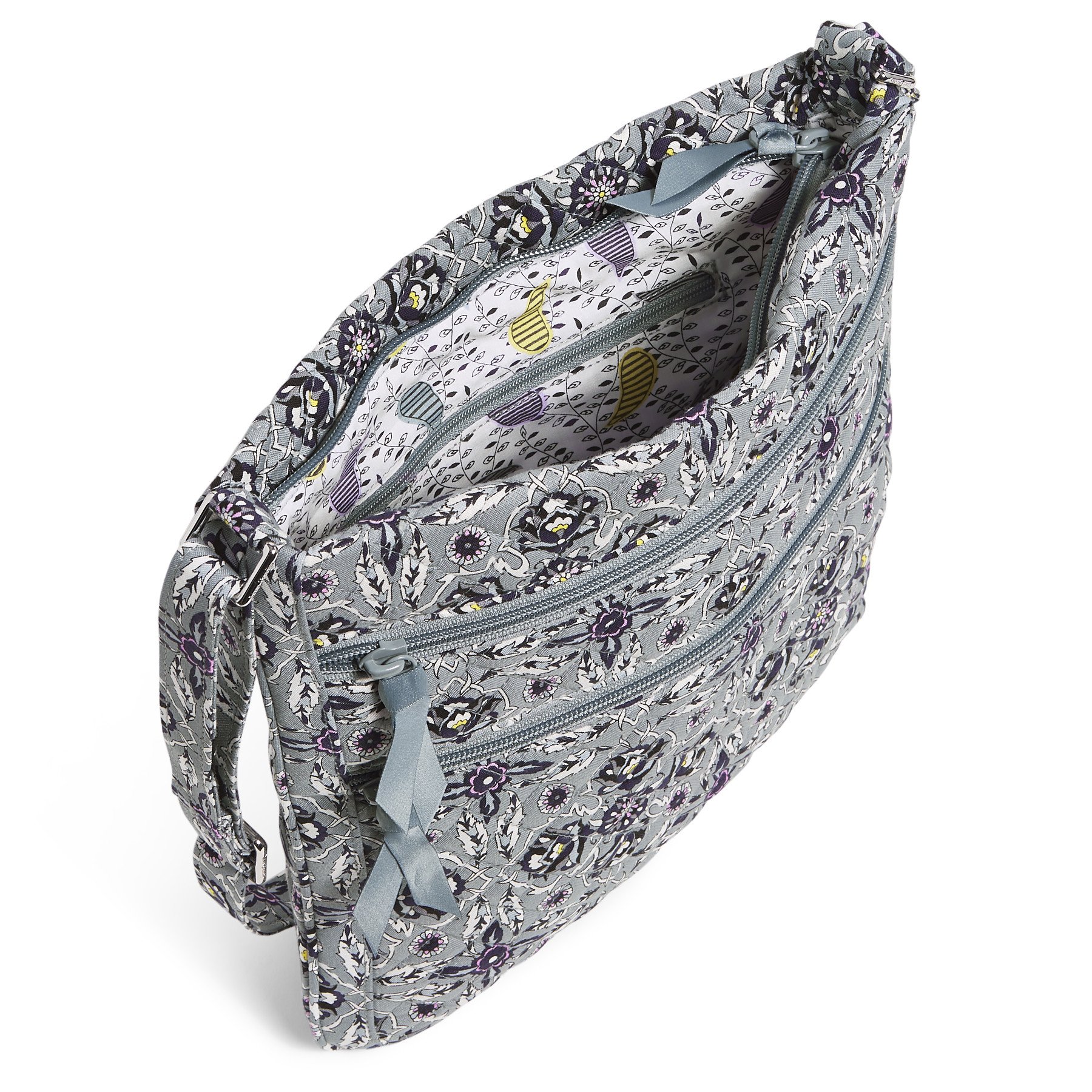 Triple Zip Hipster Crossbody Bag