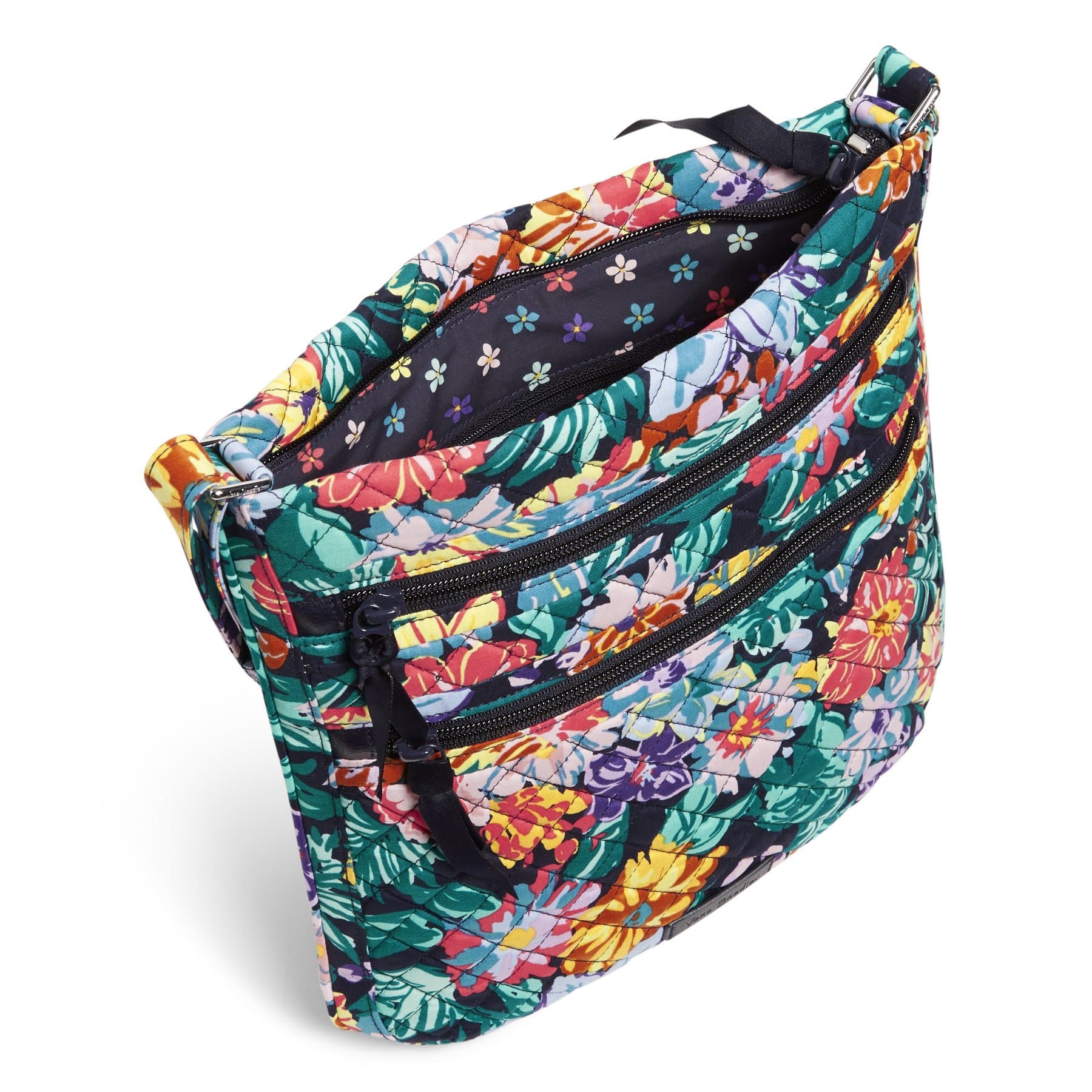 Triple Zip Hipster Crossbody Bag