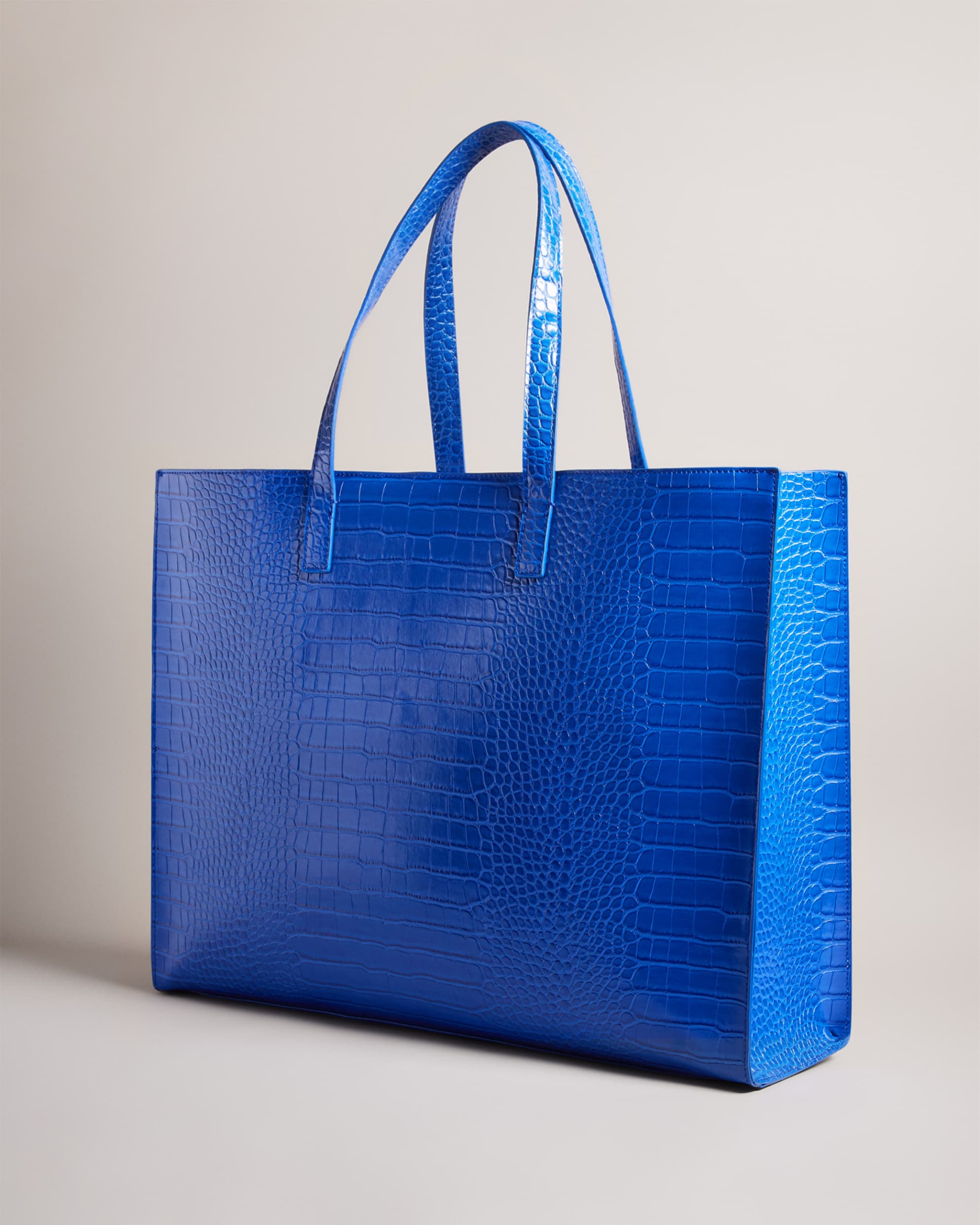 Allicon Mock Croc Icon Tote Bag Bright Blue