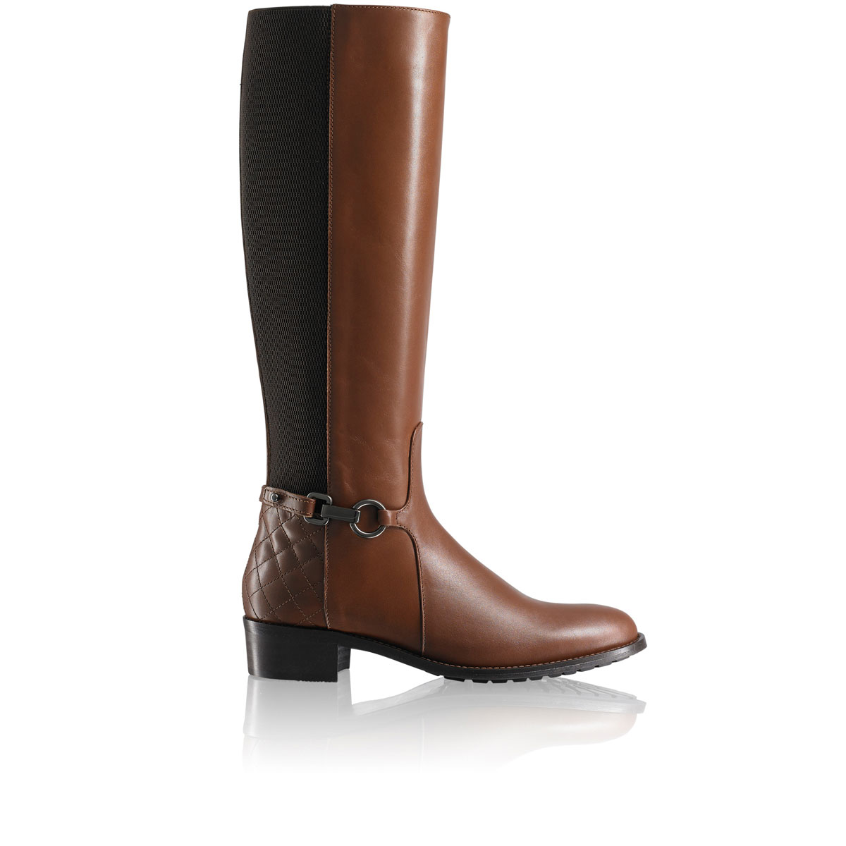 Russell & Bromley ORACLE DRY Quilt Heel Riding Boot
