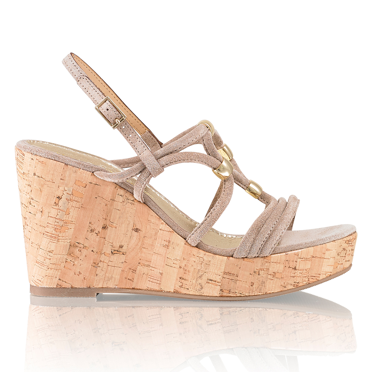 Russell & Bromley TWIST Twist Strap Cork Wedge