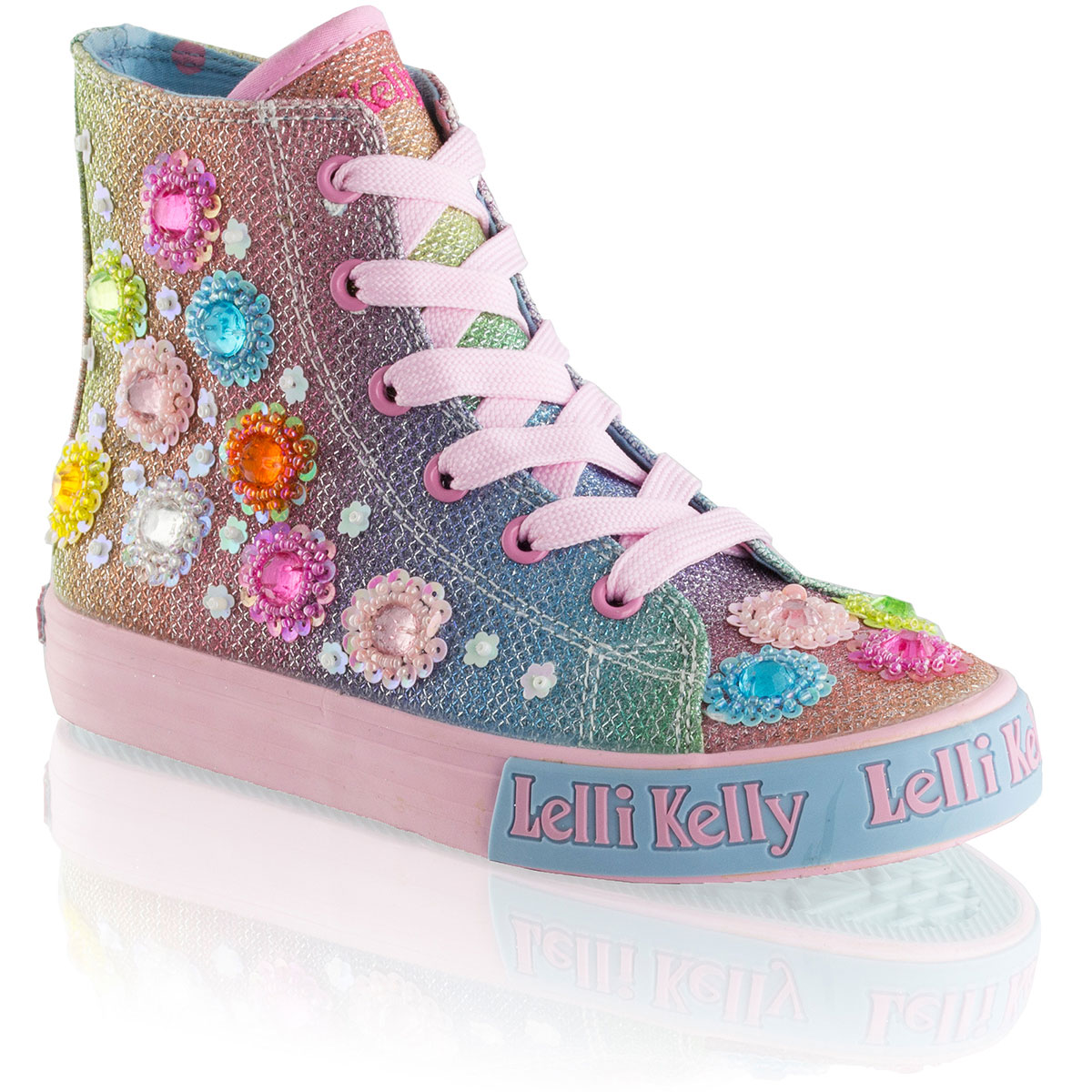 Russell & Bromley LK RAINBOW Beaded Lace High Top