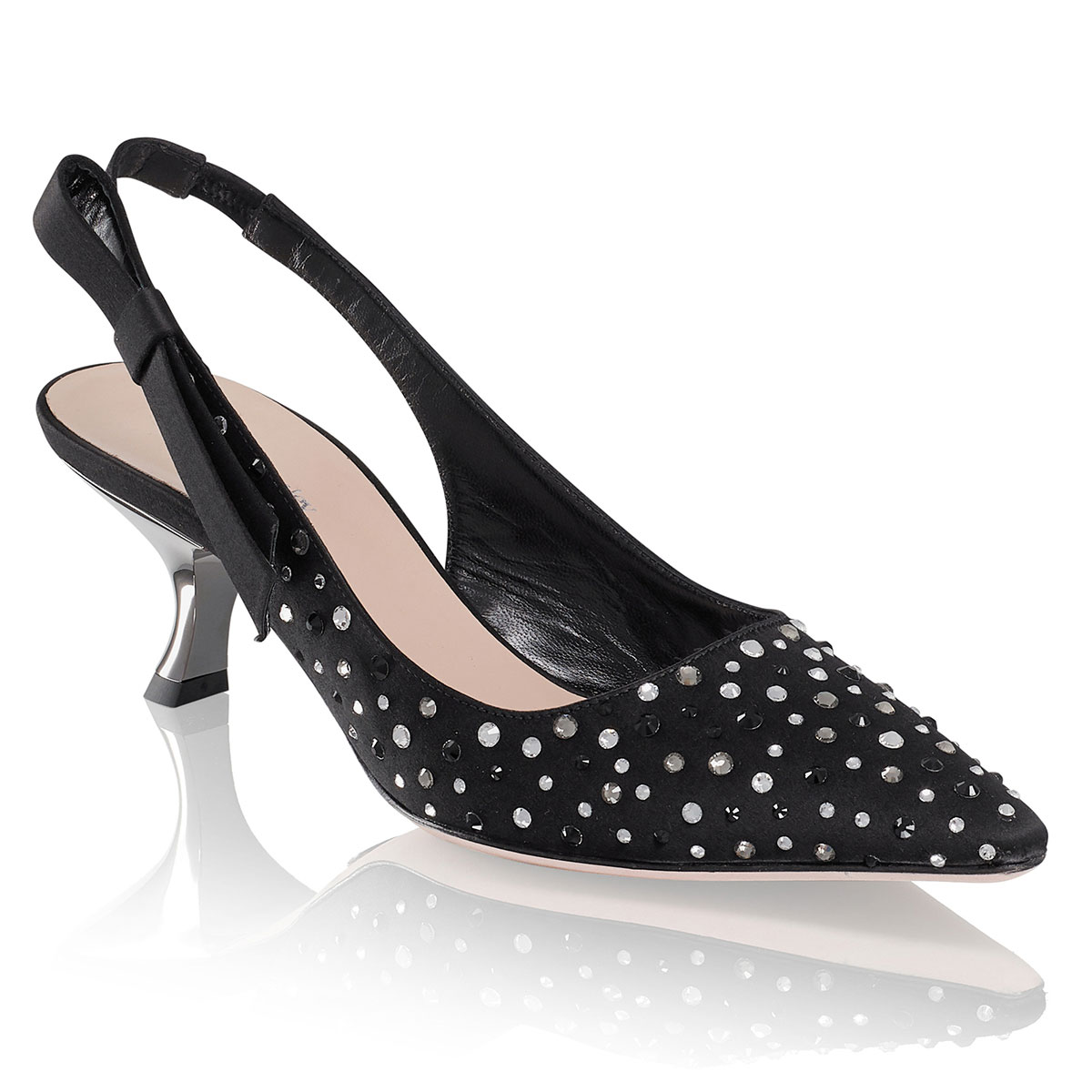 Russell & Bromley GLITTERATI Jewel Covered Slingback