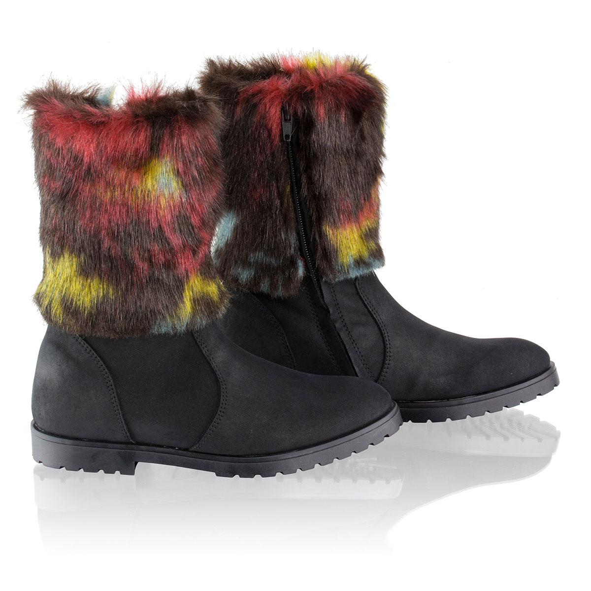 Russell & Bromley GLAM ROCK Faux Fur Trimmed Boot