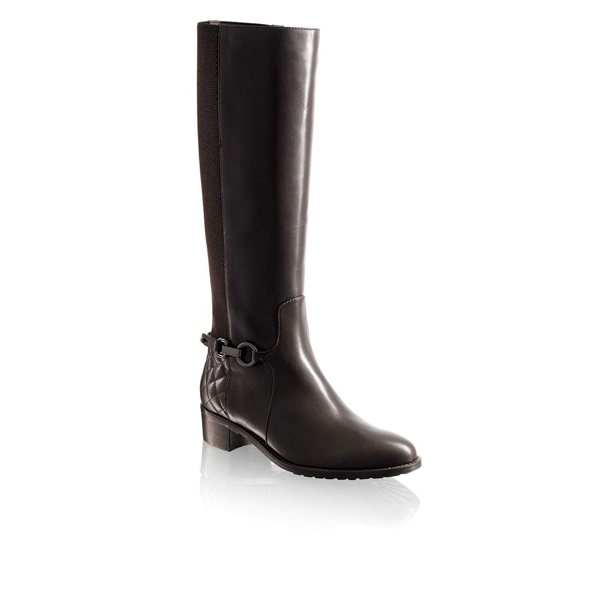 Russell & Bromley ORACLE DRY Quilt Heel Riding Boot