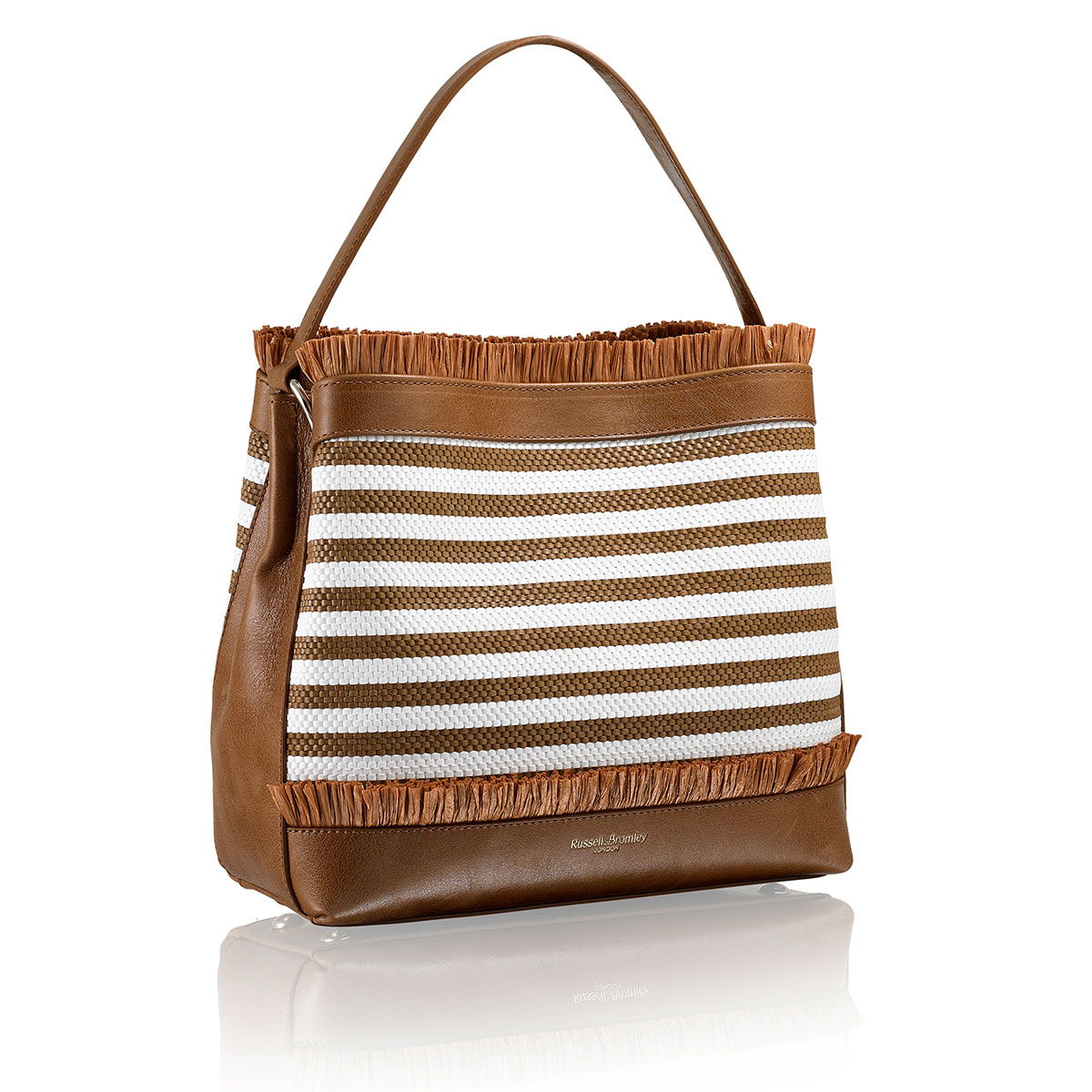 Russell & Bromley SHIP SHAPE Raffia Bucket Bag