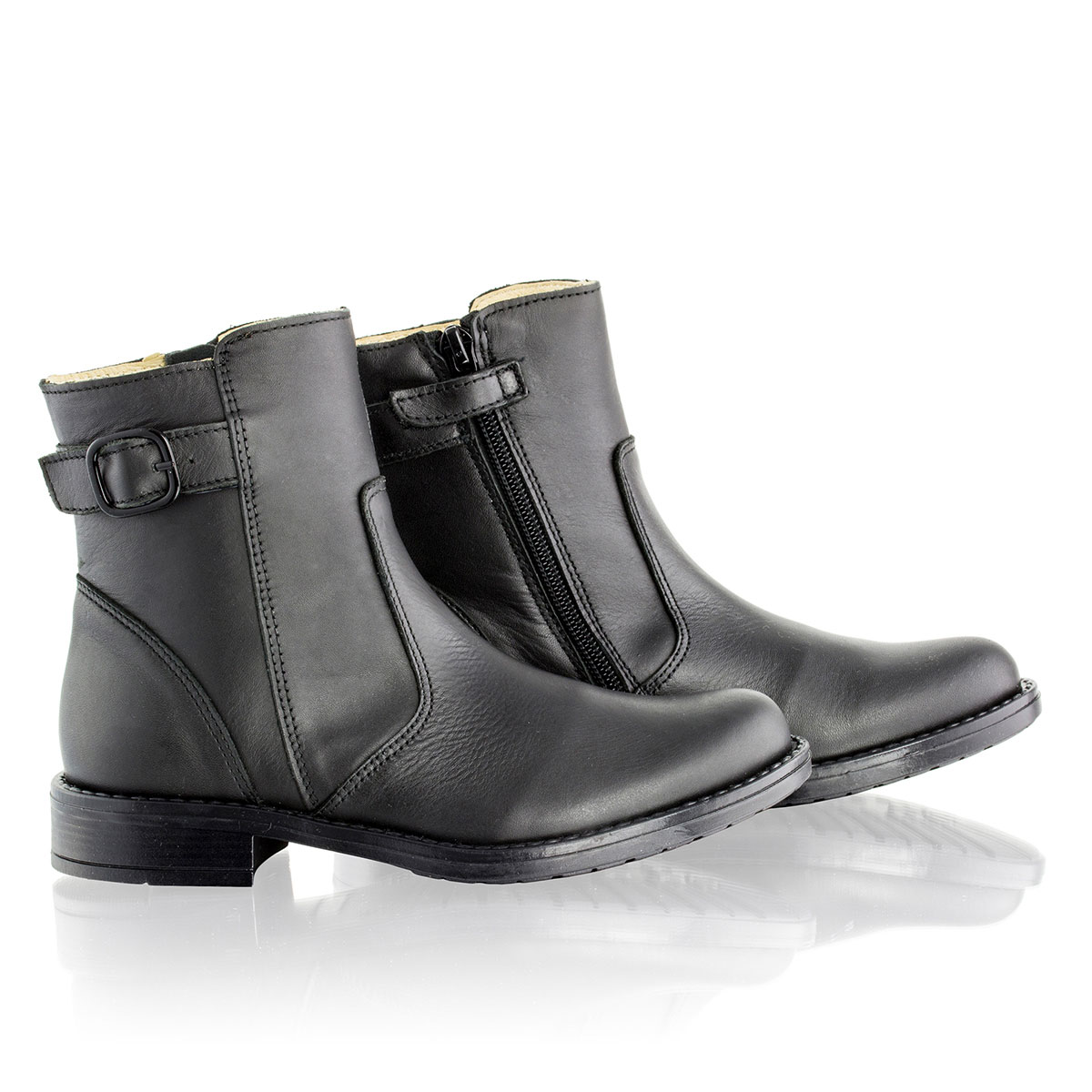 Russell & Bromley TEMPEST LO Zip/Buckle Ankle Boot