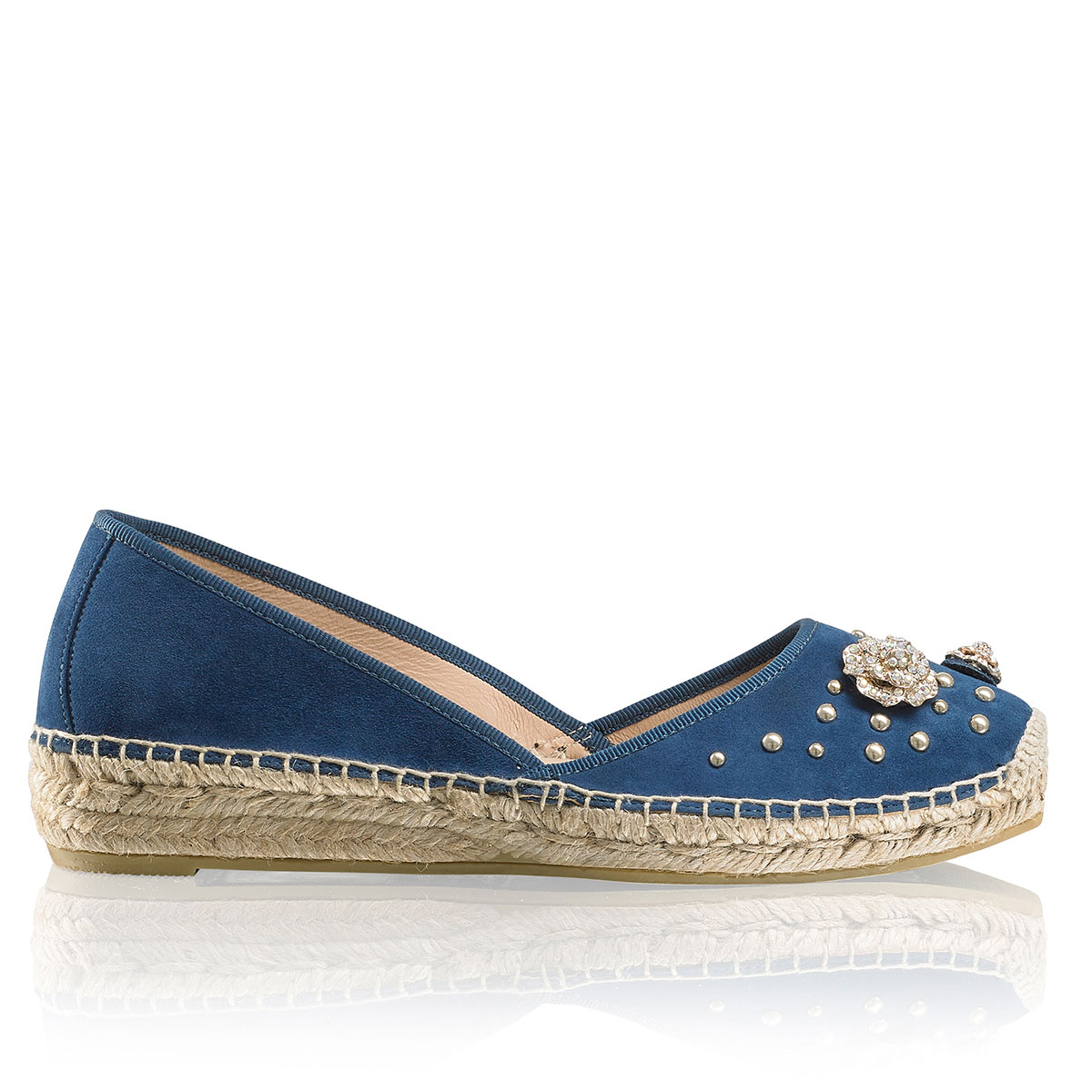 Russell & Bromley ROSETTE Rose & Stud Espadrille