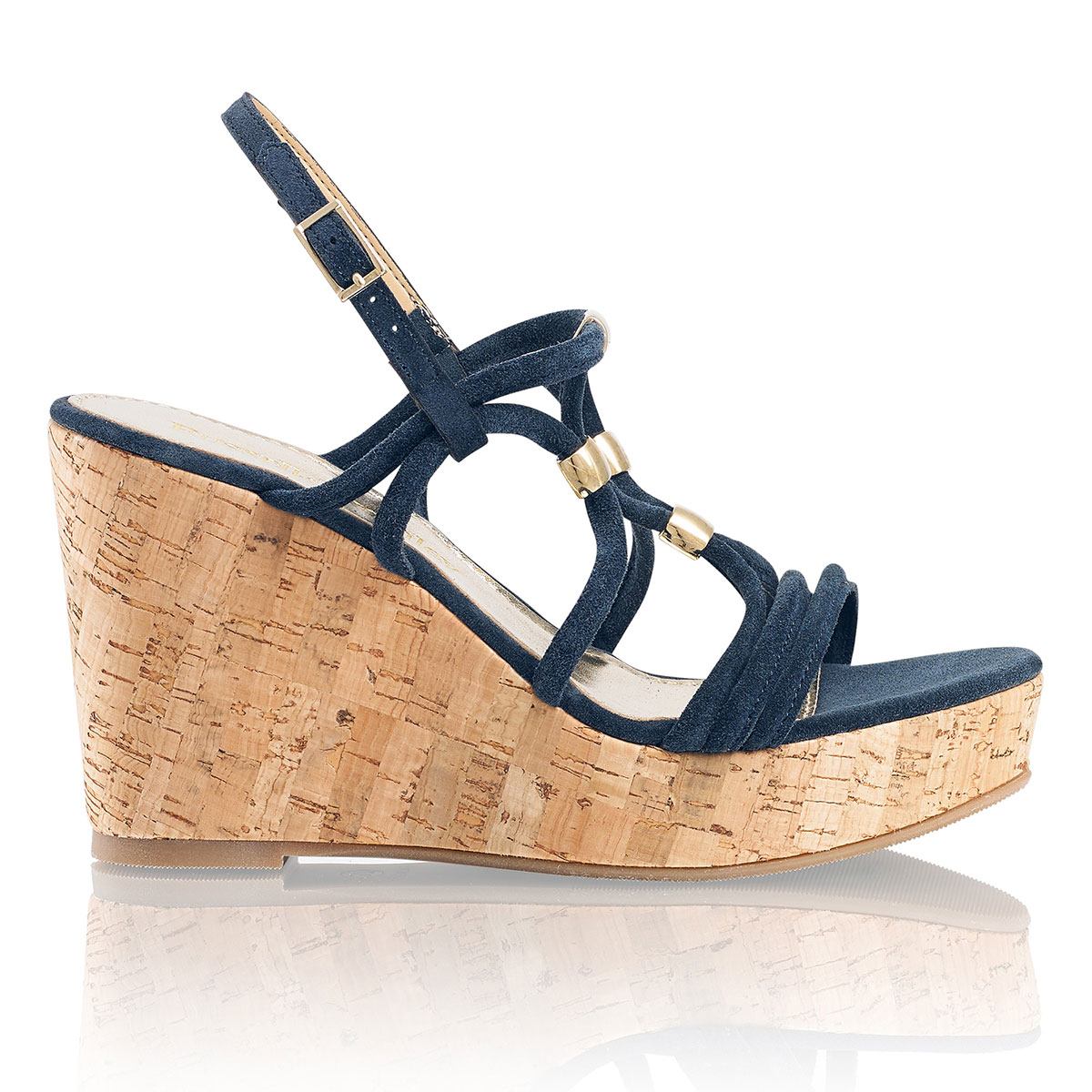 Russell & Bromley TWIST Twist Strap Cork Wedge