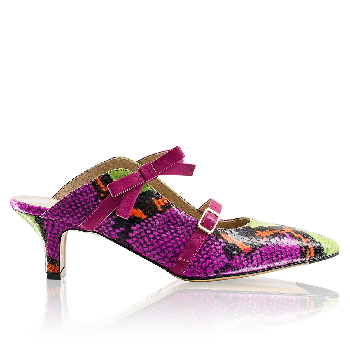 Russell & Bromley MILLY Buckle & Bow Trim Mule