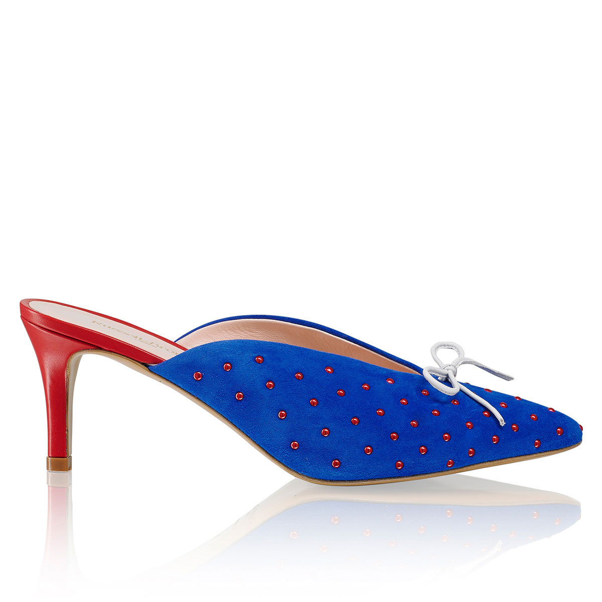 Russell & Bromley VIS A VIS Stud+Bow Closed Toe Mule