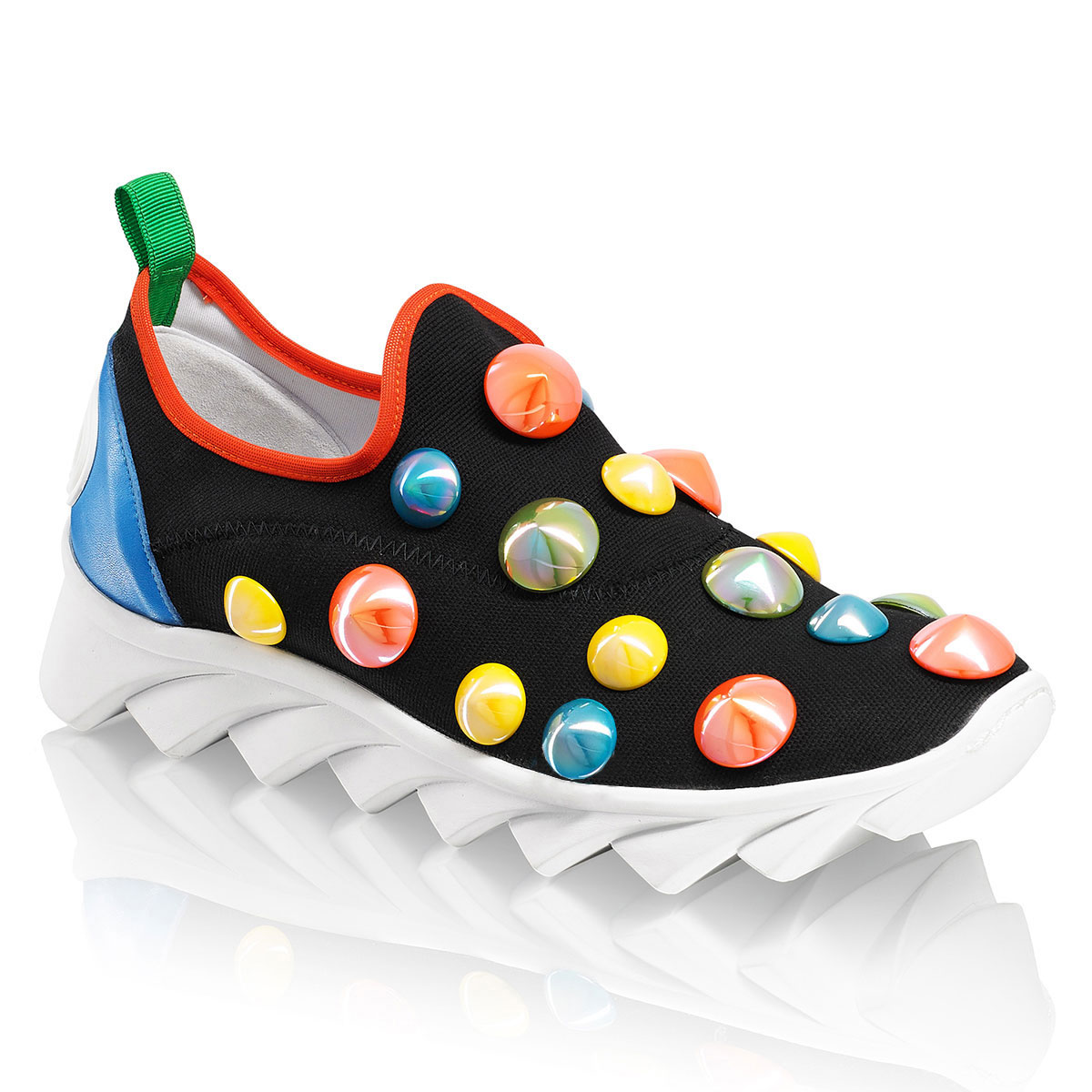 Russell & Bromley CHROMATIC Studded Stretch Sneaker
