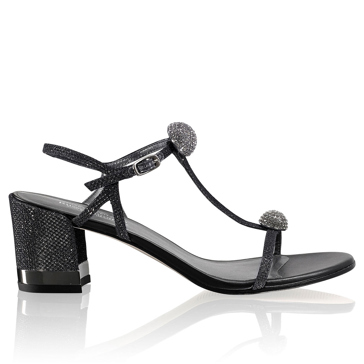 Russell & Bromley BALLGAME Mid Heel Jewelled Sandal