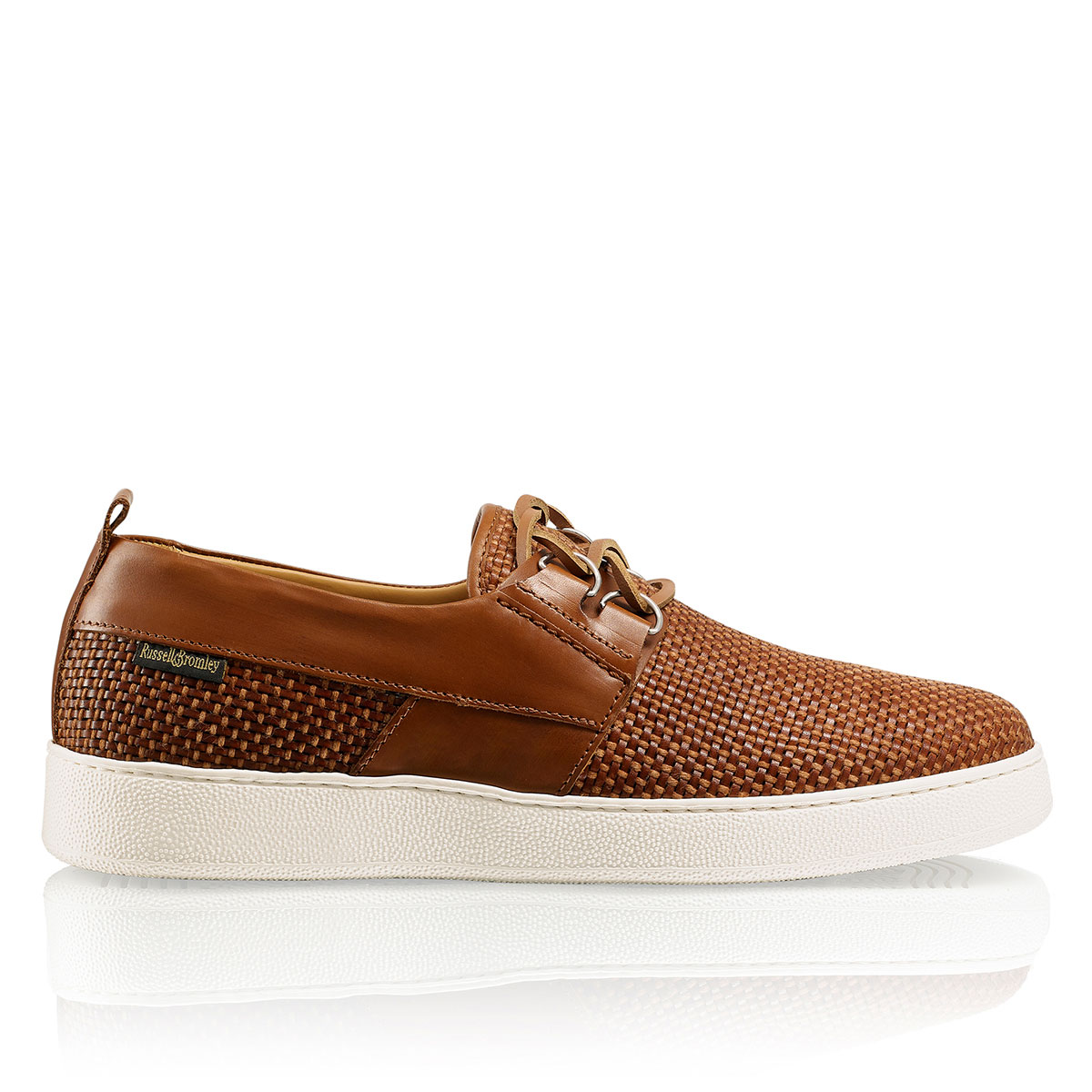 Russell & Bromley WEAVE LO Woven Cup Sole Lace Up