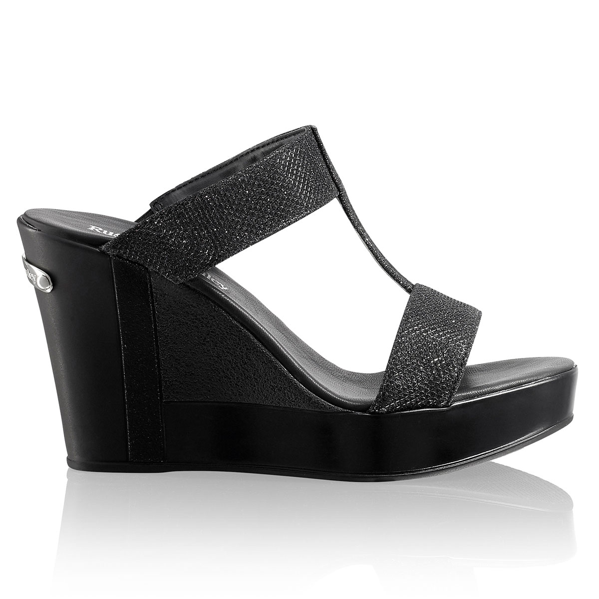 Russell & Bromley BELLA Glitter Stretch Wedge