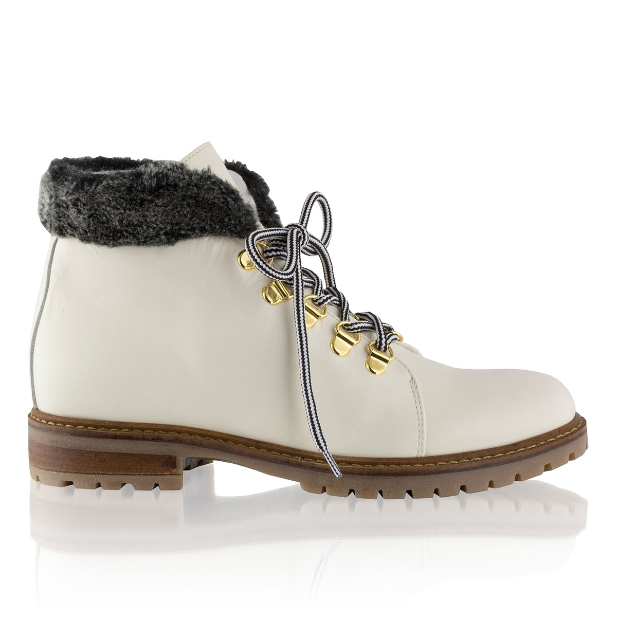 Russell & Bromley LA SINGLA Faux Fur Hiking Boot