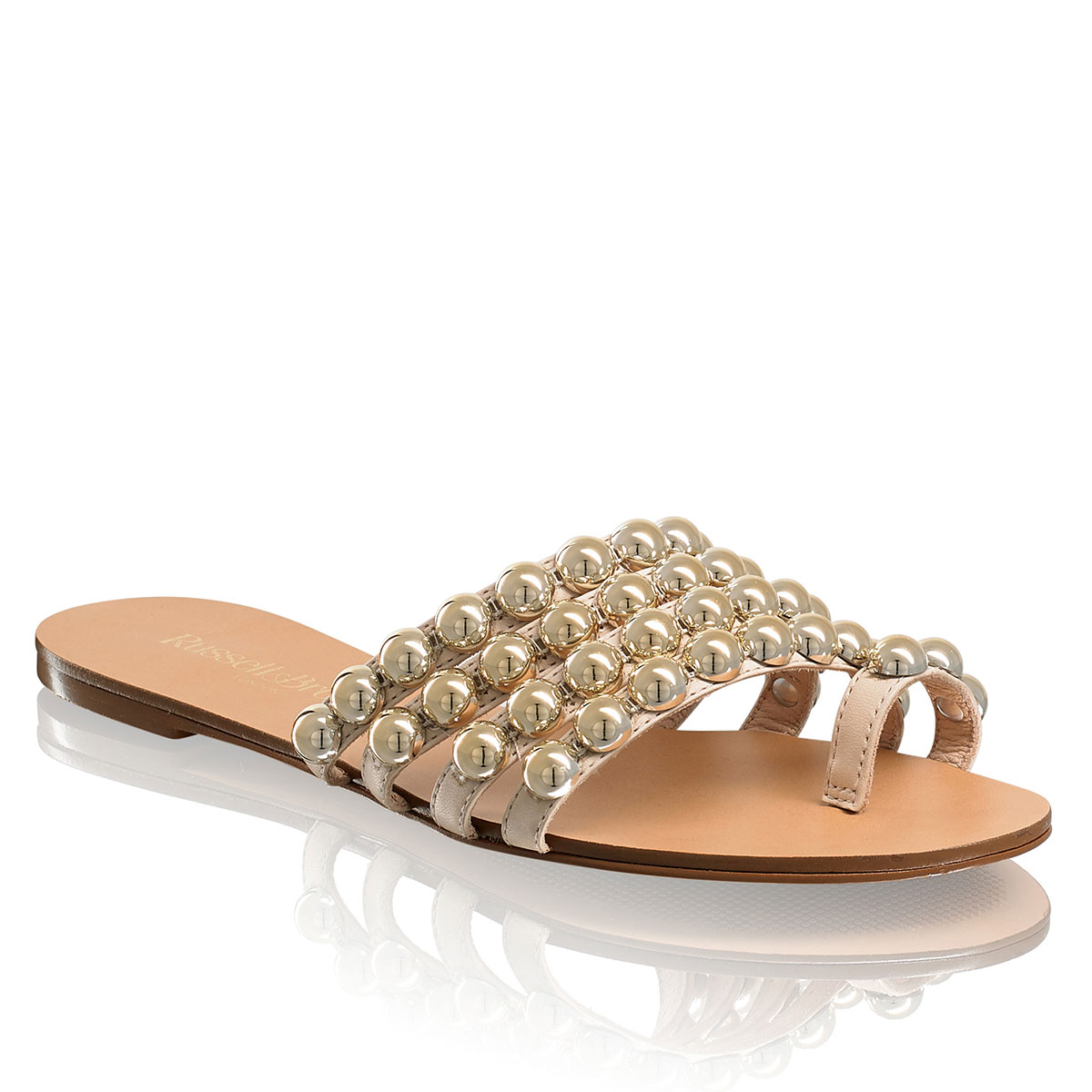Russell & Bromley SOLITAIRE Studded Flat Sandal