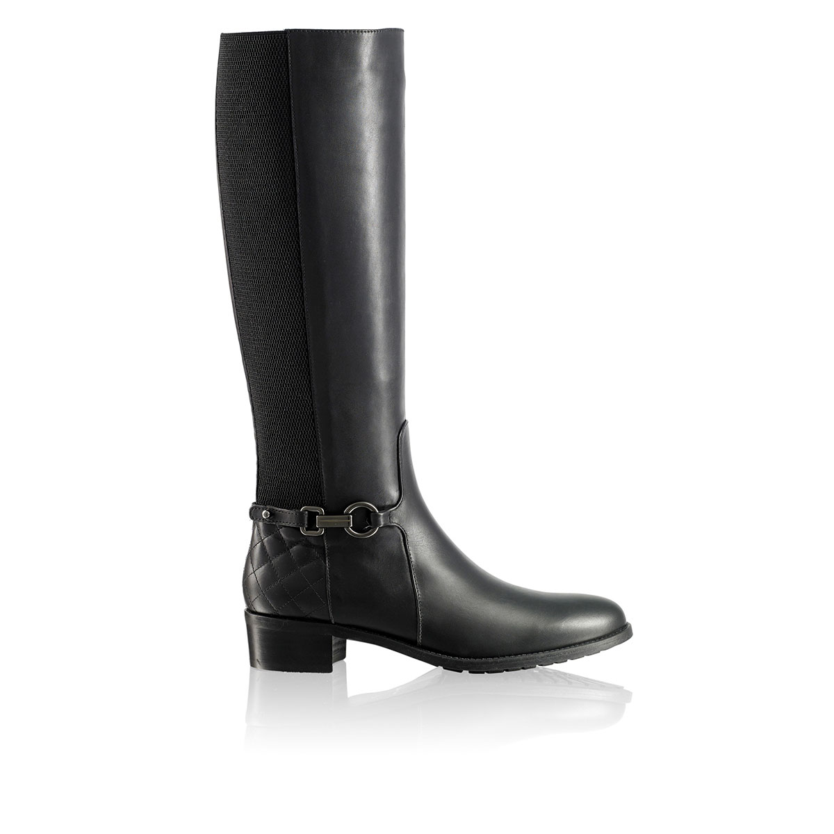 Russell & Bromley ORACLE DRY Quilt Heel Riding Boot
