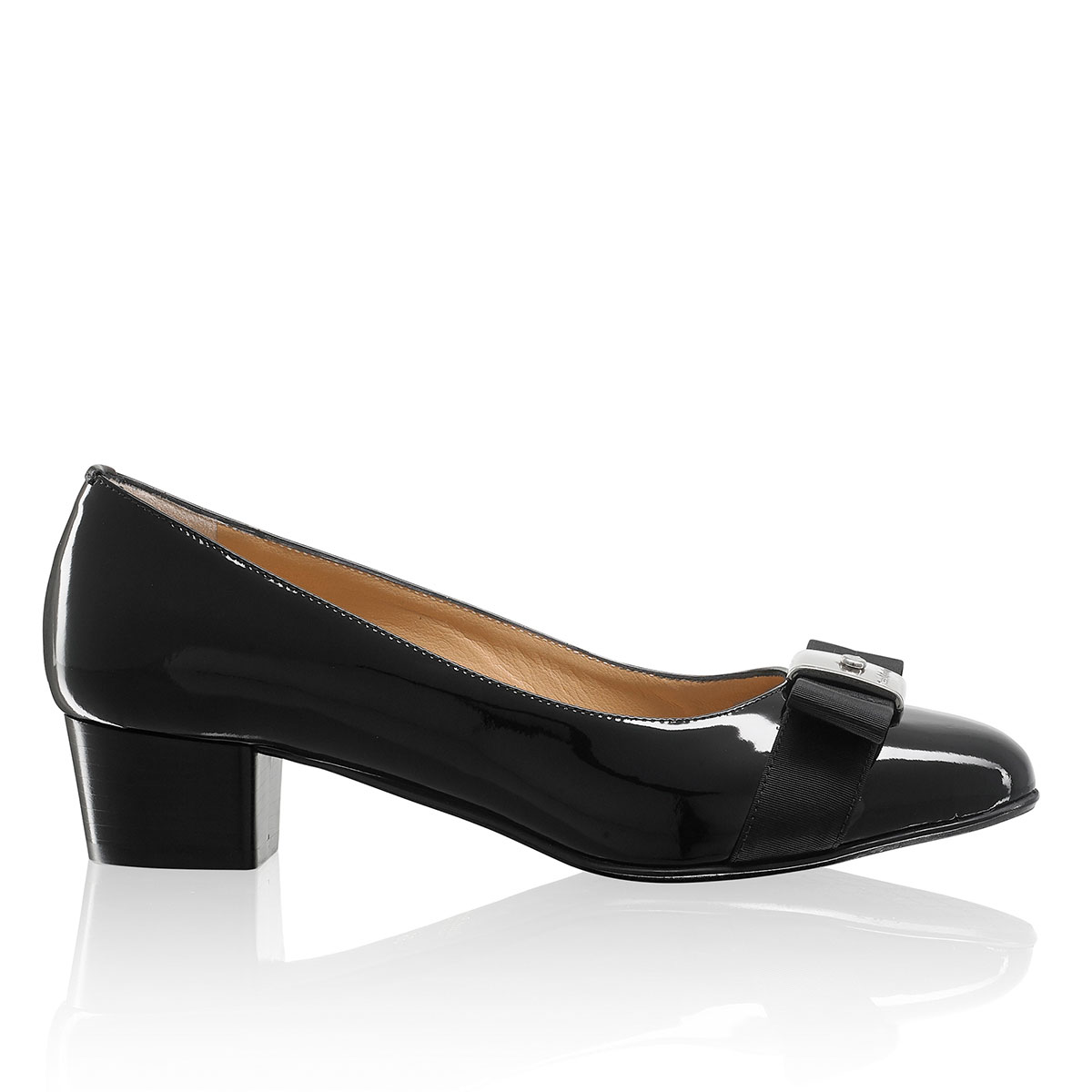 Russell & Bromley SMOOTHYMID Mid Heel Bow Court
