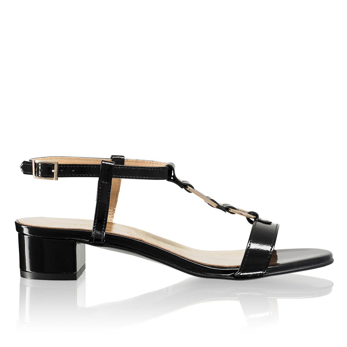 Russell & Bromley TREASURE Block Heel Trim Sandal