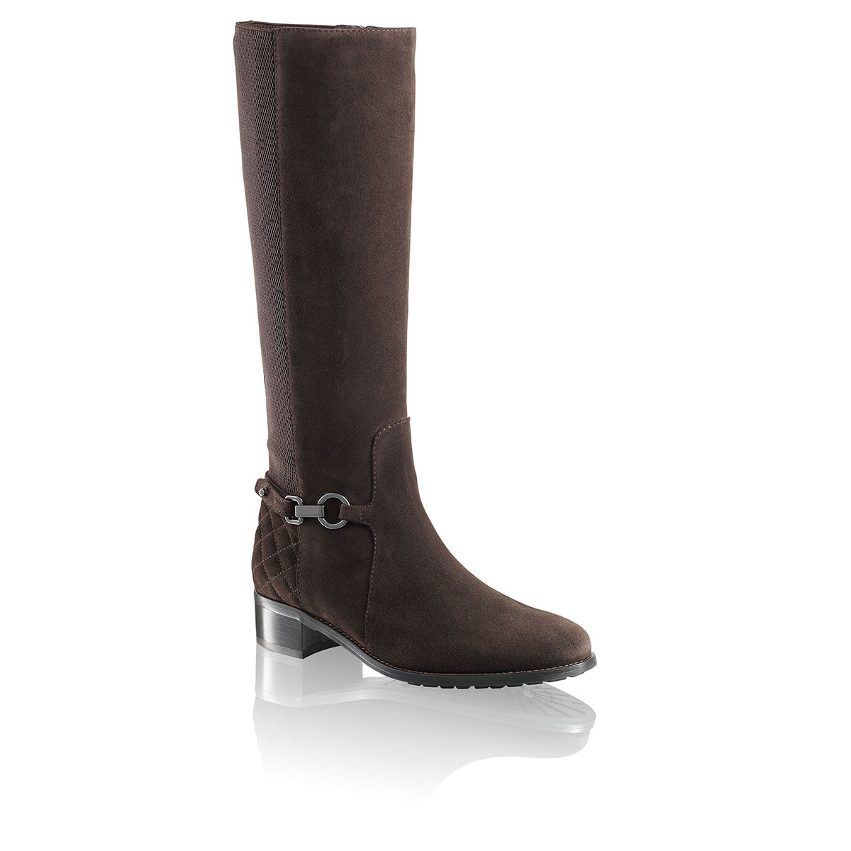 Russell & Bromley ORACLE DRY Quilt Heel Riding Boot