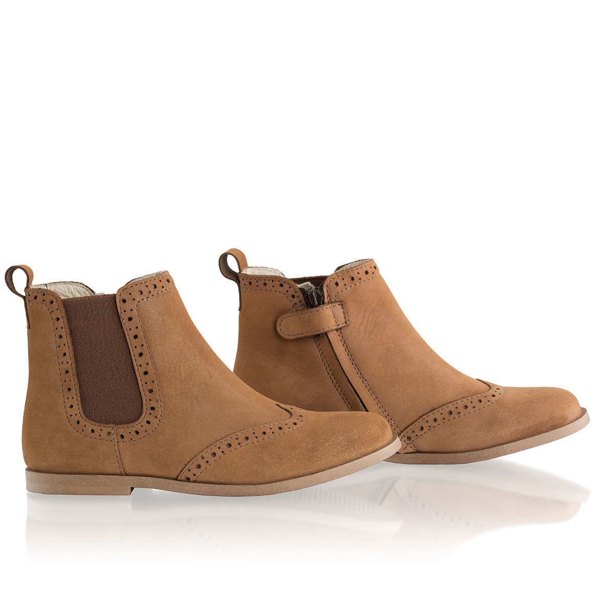 Russell & Bromley WINGTIP Zip Brogue Chelsea Boot