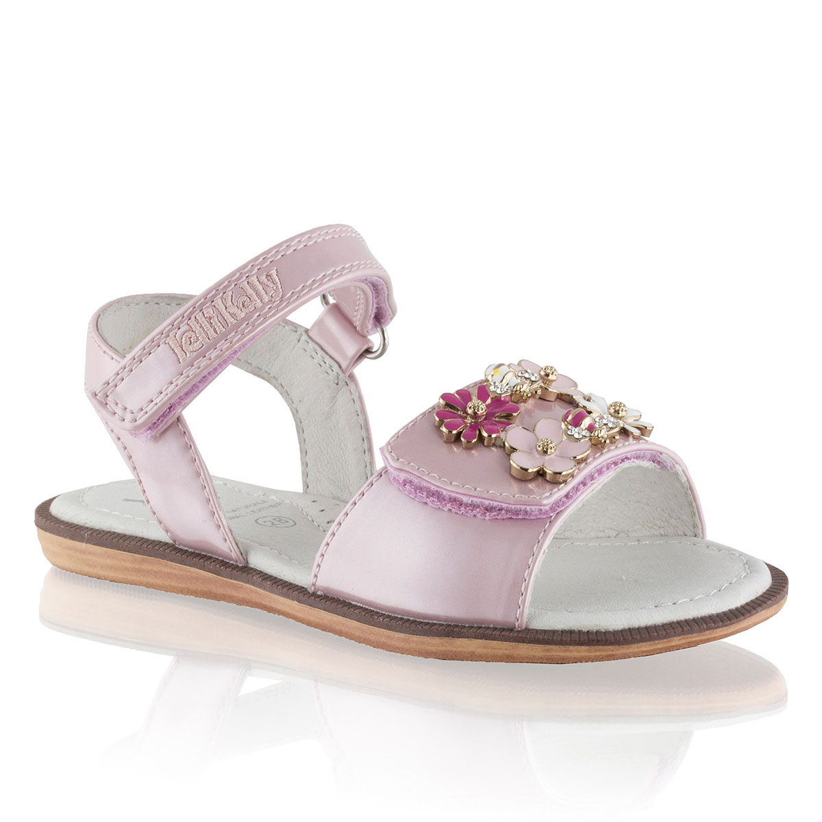 Russell & Bromley LK RACHELE Floral Trim Velcro Sandal