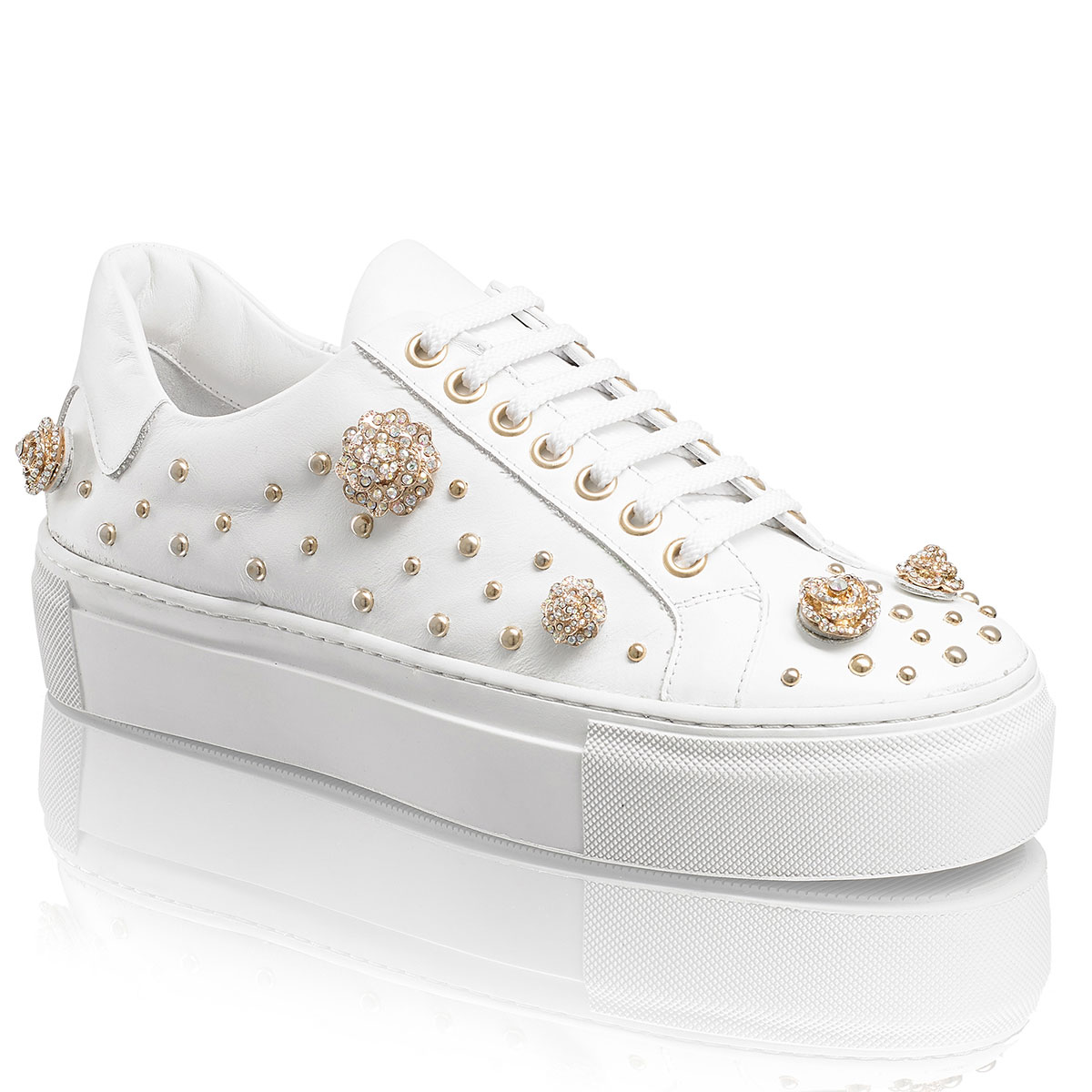 Russell & Bromley DEXTROSE Rose & Stud Low Top
