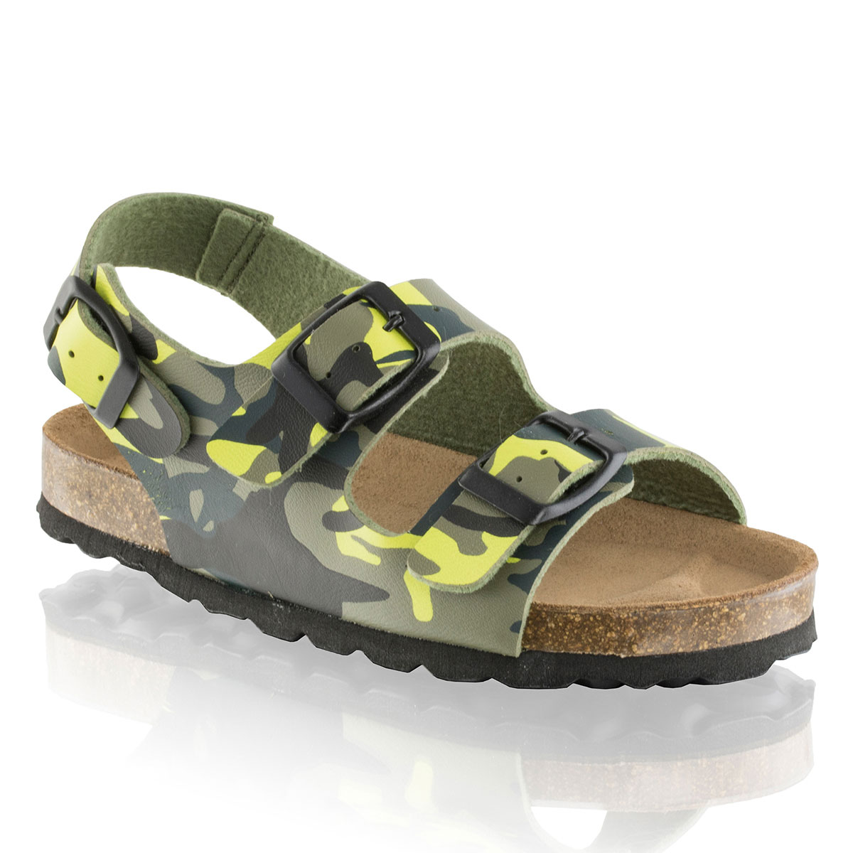 Russell & Bromley SUMBA CAMO Triple Buckle Sandal