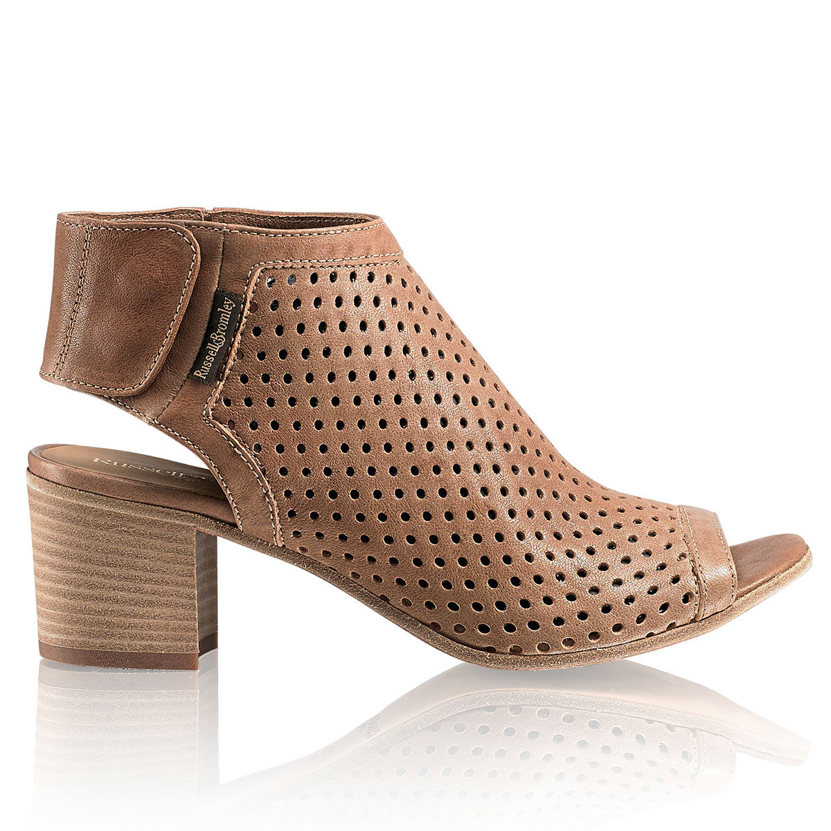 Russell & Bromley PERF MIDI Peep Toe Bootie