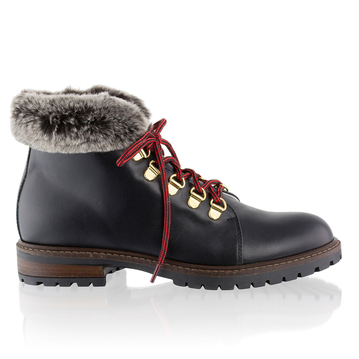 Russell & Bromley LA SINGLA Faux Fur Hiking Boot