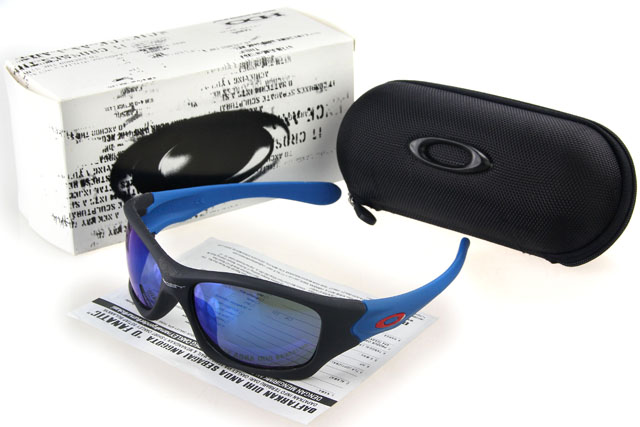 Oakley Radar Range Sunglasses Black Dodgerblue Frame Blue Lens