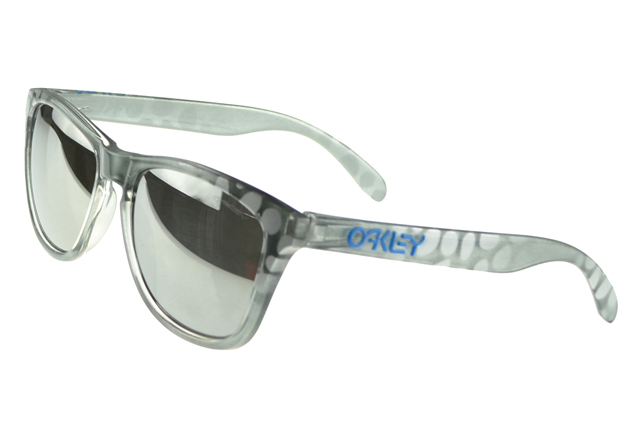 Oakley Frogskin Sunglasses Silver Frame Black Lens