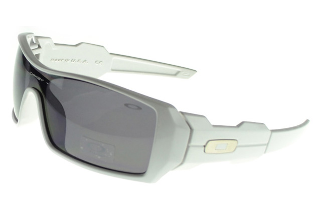 Oakley Oil Rig Sunglasses white Frame black Lens