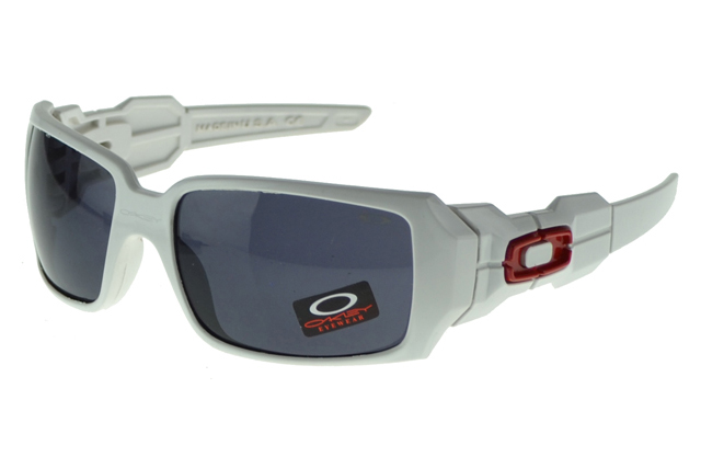 Oakley Oil Rig Sunglasses White Frame Gray Lens